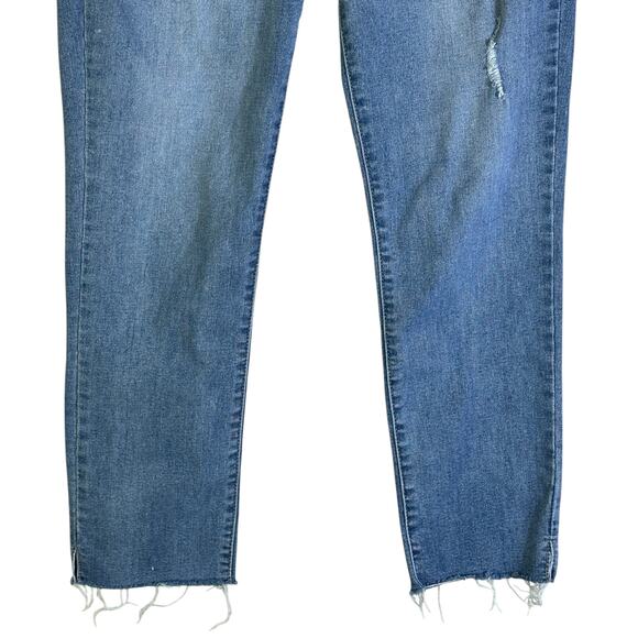 Democracy Ab Technology Jeans Womens 8 Medium Wash Distressed Frayed Hem Casual - Picture 3 of 7